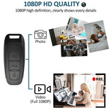 Mini Camera 1080P HD Car Key Fob Keychain Video Recording DVR Security Camera