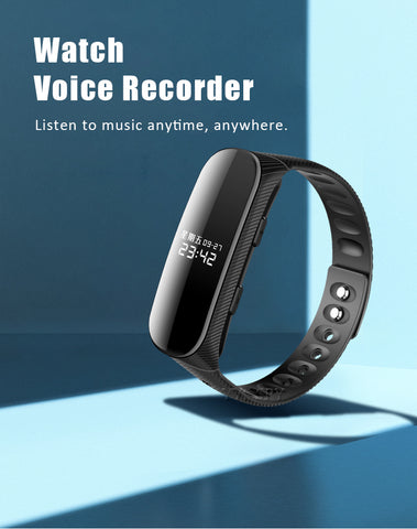 Spy Audio Recorder Watch Wristband with Voice Activated Recording 8GB