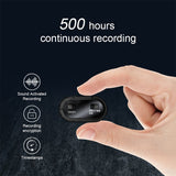 Sound activated Spy audio voice recorder with up to 500 hours of recording time