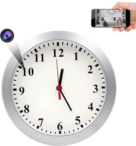 Spy Wall Clock Camera with hidden HD 1080P spy camera and Motion Detector (No WIFI Needed)