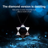 Diamond Pendant Style 8gb Hidden Voice Activated Digital Audio Voice Recorder