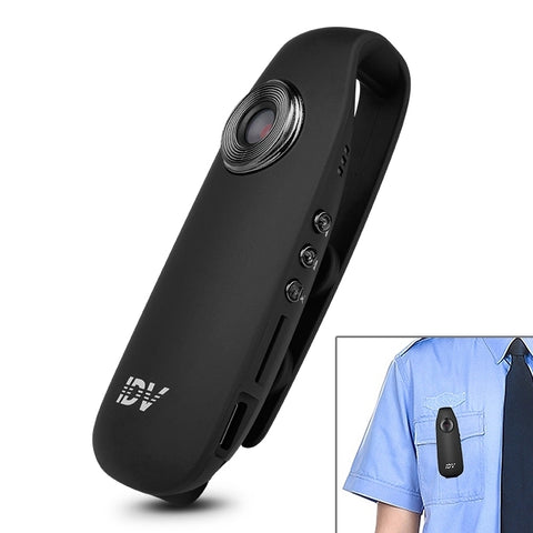 Full HD 1080p Clip Design body camera, Spy Security Camera, Supports Motion Detection & Micro SD cards up to 128GB IDV-007