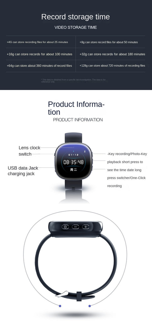 spy watch camera hd video recording capability