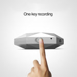 Diamond Pendant Style 8gb Hidden Voice Activated Digital Audio Voice Recorder (Silver effect)